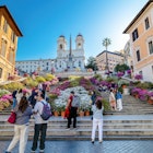 Rome, Italy - April 26, 2023: Piazza di Spagna with the beautiful staircase with the colorful flowers in spring. People take selfies with smartphones.
1497870480
Rome, Italy - April 26, 2023: Piazza di Spagna with the beautiful staircase with the colorful flowers in spring. People take selfies with smartphones.