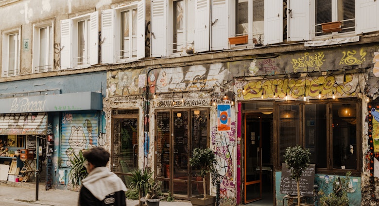 Rue Denoyez. Paris, France.