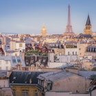 Saint-Germain-des-Pres and french roofs from above at sunrise, Paris, France, License Type: media, Download Time: 2025-02-03T19:04:53.000Z, User: katelyn.perry_lonelyplanet, Editorial: false, purchase_order: 65050 - Digital Destinations and Articles, job: WIP, client: WIP, other: Katelyn Perry