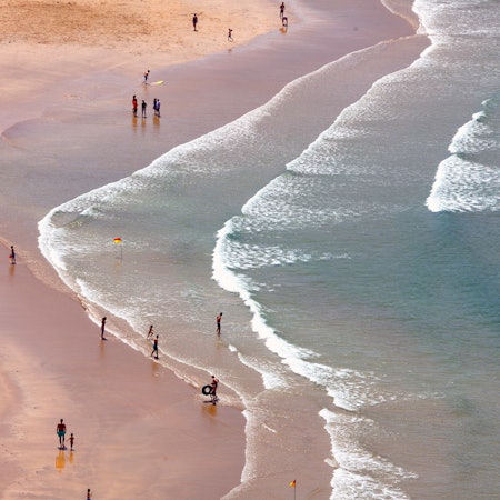 Arrifana beach, Costa Vicentina, Vicentine Coast Natural Park, view from above.
